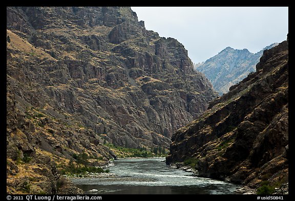 Basalt cliffs. Hells Canyon National Recreation Area, Idaho and Oregon, USA (color)