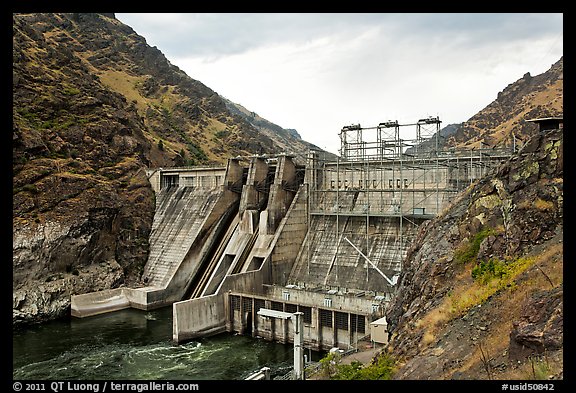 Hells Canyon Dam. Hells Canyon National Recreation Area, Idaho and Oregon, USA