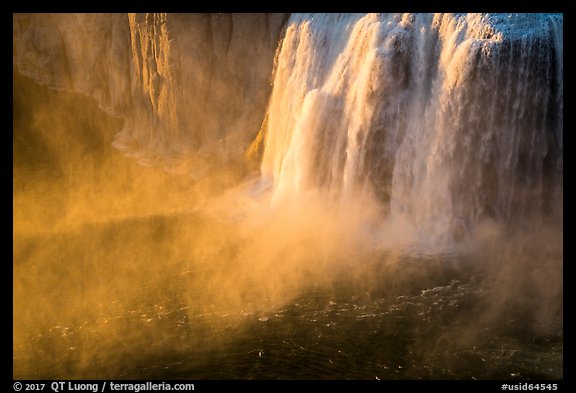 Bridal Veil Falls at sunset. Idaho, USA (color)