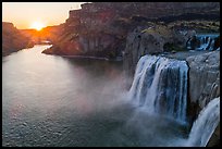 Shoshone Falls with sun setting. Idaho, USA ( color)
