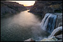 Shoshone Falls and Snake River at sunset. Idaho, USA ( color)