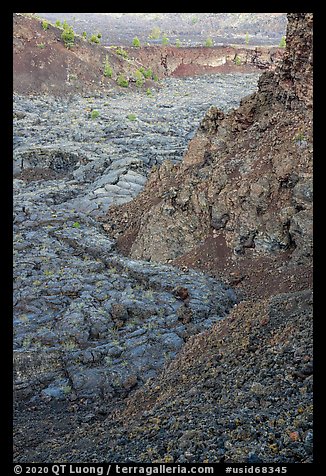 Mouth of North Crater. Craters of the Moon National Monument and Preserve, Idaho, USA (color)