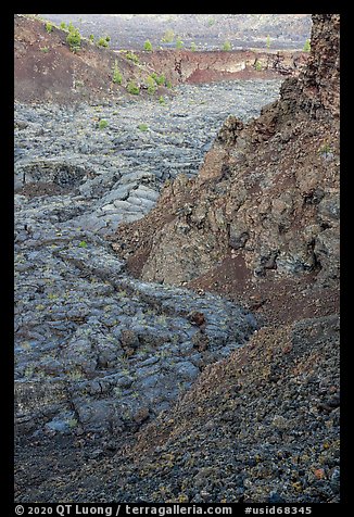 Mouth of North Crater. Craters of the Moon National Monument and Preserve, Idaho, USA (color)