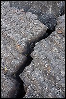 Close-up of crack in lava. Craters of the Moon National Monument and Preserve, Idaho, USA ( color)