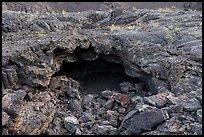 Entrance of lava tube. Craters of the Moon National Monument and Preserve, Idaho, USA ( color)