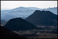 Backlit spatter cones. Craters of the Moon National Monument and Preserve, Idaho, USA ( color)