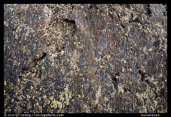 Close-up of lava and lichen. Craters of the Moon National Monument and Preserve, Idaho, USA (color)