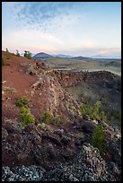 Echo Crater and Big Cinder Butte. Craters of the Moon National Monument and Preserve, Idaho, USA ( color)