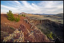 Echo Crater colorful cinders and walls. Craters of the Moon National Monument and Preserve, Idaho, USA ( color)