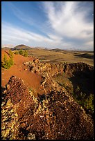 Echo Crater and Pioneer Mountains. Craters of the Moon National Monument and Preserve, Idaho, USA ( color)