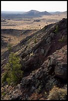 Slopes of Echo Crater and Watchman cinder cone. Craters of the Moon National Monument and Preserve, Idaho, USA ( color)