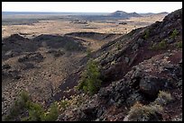 Echo Crater with Watchman cinder cone in the distance. Craters of the Moon National Monument and Preserve, Idaho, USA ( color)