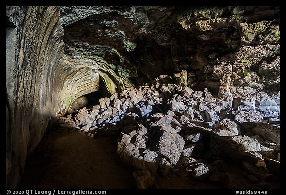 Bear Trap Cave lava tube. Craters of the Moon National Monument and Preserve, Idaho, USA (color)