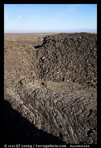 Pit crater, Pilar Butte. Craters of the Moon National Monument and Preserve, Idaho, USA (color)