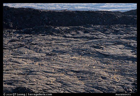 Former lava lake in crater, Pilar Butte. Craters of the Moon National Monument and Preserve, Idaho, USA