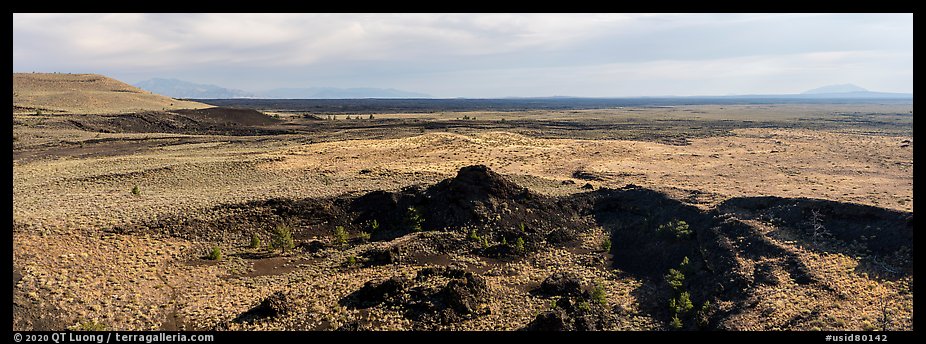 Snake River Plain with lava flows. Craters of the Moon National Monument and Preserve, Idaho, USA (color)