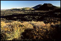 Lava field and spatter cones. Craters of the Moon National Monument and Preserve, Idaho, USA