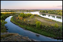 Confluence of the Marias and Missouri Rivers. Upper Missouri River Breaks National Monument, Montana, USA ( color)