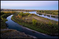 Lewis and Clark Decision Point at sunset. Upper Missouri River Breaks National Monument, Montana, USA ( color)