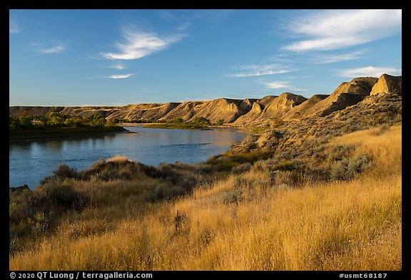 Bluffs above Wood Bottom. Upper Missouri River Breaks National Monument, Montana, USA (color)