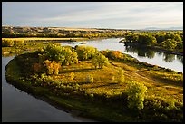 Missouri River Island at Lewis and Clark Decision Point. Upper Missouri River Breaks National Monument, Montana, USA ( color)