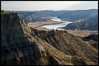 Cliffs and Missouri River valley. Upper Missouri River Breaks National Monument, Montana, USA ( color)