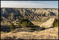 Prairie and badlands along the Missouri River. Upper Missouri River Breaks National Monument, Montana, USA ( color)