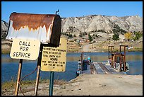Call for service box, McClelland Ferry. Upper Missouri River Breaks National Monument, Montana, USA ( color)