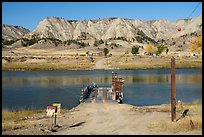 McClelland Stafford Ferry over the Missouri. Upper Missouri River Breaks National Monument, Montana, USA ( color)