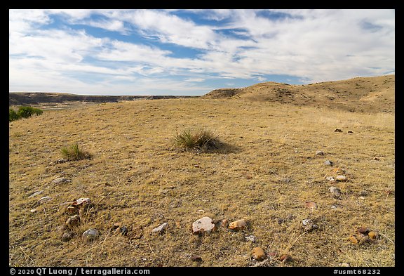 Teepee ring, Little Sandy. Upper Missouri River Breaks National Monument, Montana, USA (color)