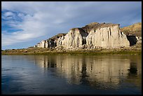 Sandstone white cliffs reflected. Upper Missouri River Breaks National Monument, Montana, USA ( color)