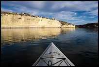 White cliffs seen from kayak. Upper Missouri River Breaks National Monument, Montana, USA ( color)