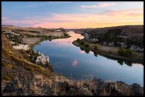 Sunset view from Burnt Butte. Upper Missouri River Breaks National Monument, Montana, USA ( color)