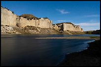 Moonlight over White cliffs. Upper Missouri River Breaks National Monument, Montana, USA ( color)