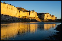 White cliffs at sunrise. Upper Missouri River Breaks National Monument, Montana, USA ( color)