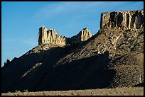 Cliffs with Hole-in-the-Wall from base. Upper Missouri River Breaks National Monument, Montana, USA ( color)