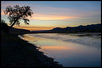 Sunrise from Slaughter River Camp. Upper Missouri River Breaks National Monument, Montana, USA ( color)