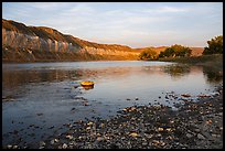 Cliffs at sunrise near Slaughter River Camp. Upper Missouri River Breaks National Monument, Montana, USA ( color)