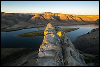 Top of Hole-in-the-Wall rock slab. Upper Missouri River Breaks National Monument, Montana, USA ( color)