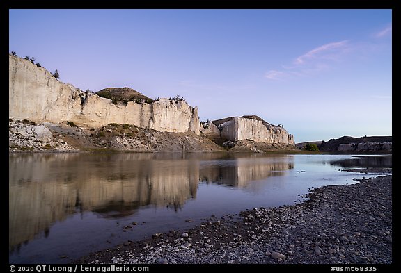 White cliffs from Eagle Creek at dawn. Upper Missouri River Breaks National Monument, Montana, USA (color)