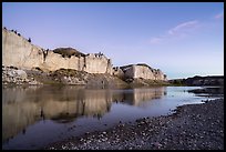 White cliffs from Eagle Creek at dawn. Upper Missouri River Breaks National Monument, Montana, USA ( color)