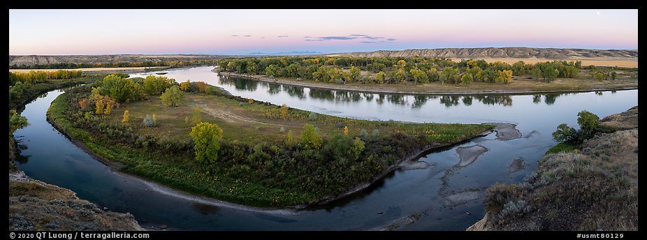 Decision Point at the Confluence of the Marias and Missouri Rivers. Upper Missouri River Breaks National Monument, Montana, USA (color)