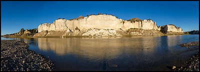 White cliffs. Upper Missouri River Breaks National Monument, Montana, USA (Panoramic color)