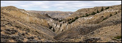 Valley of the Walls. Upper Missouri River Breaks National Monument, Montana, USA (Panoramic color)