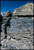 Black obsidian rock formation. Newberry Volcanic National Monument, Oregon, USA ( color)