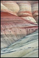 Eroded volcanic ash hummocks. John Day Fossils Bed National Monument, Oregon, USA (color)