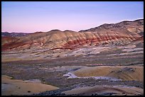 Painted hills at dusk. John Day Fossils Bed National Monument, Oregon, USA (color)