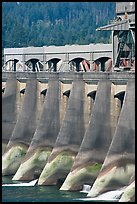 Bonneville Dam. Columbia River Gorge, Oregon, USA (color)