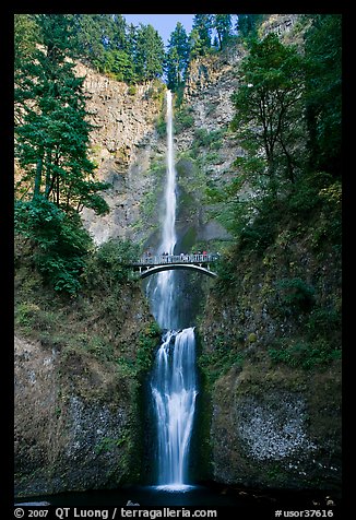 Multnomah Falls. Columbia River Gorge, Oregon, USA (color)