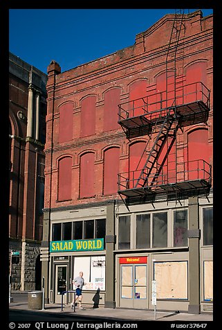 Brick building, downtown. Portland, Oregon, USA (color)